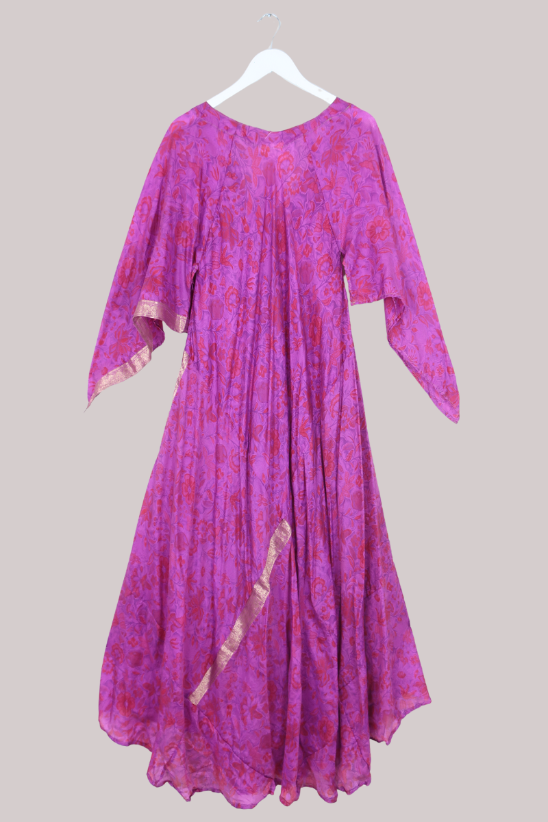 Goddess Pure Silk Dress - Gorgeous Gardenia Pink - Size L
