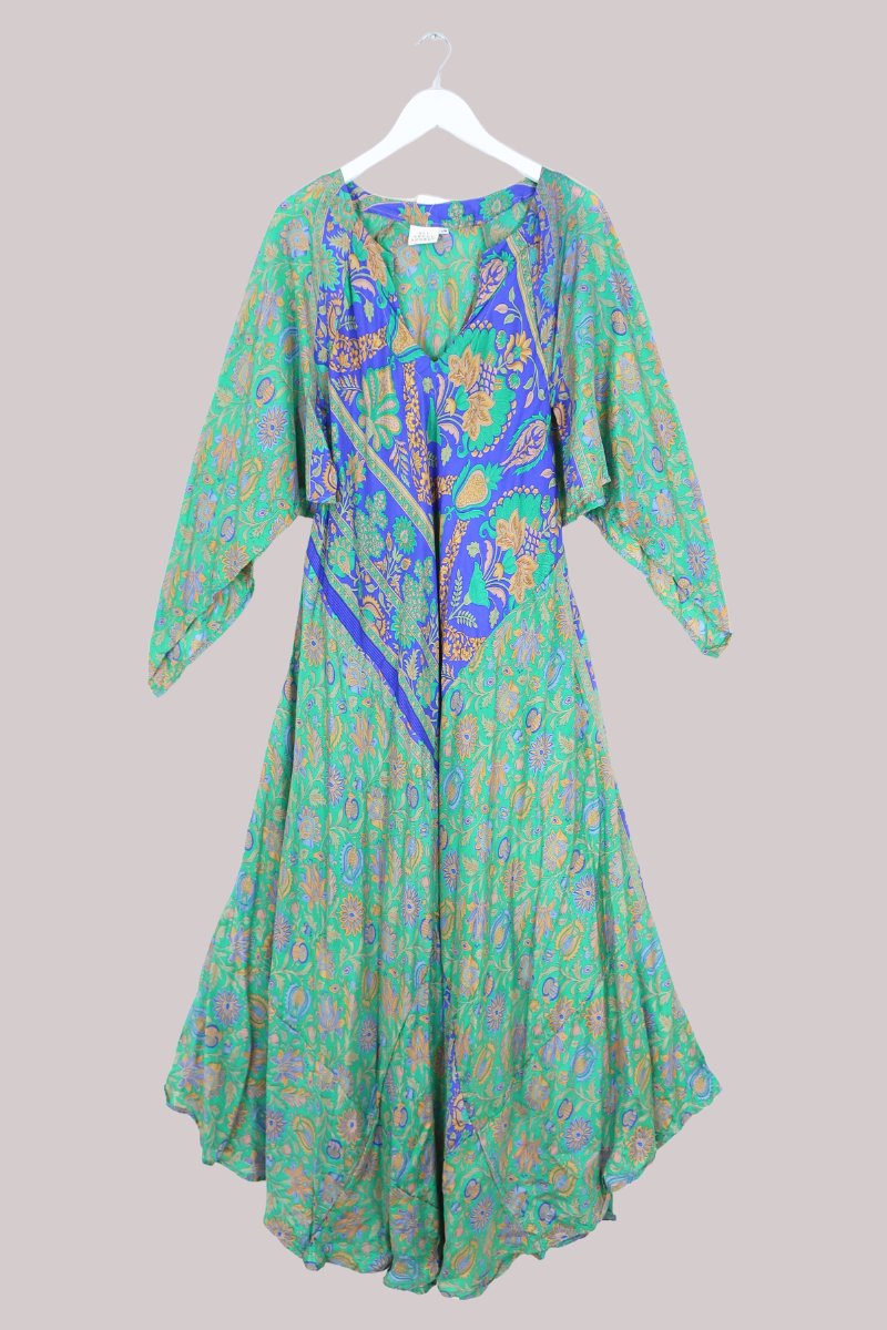 Goddess Pure Silk Dress - Jasmine Perfume Green - Size M/L