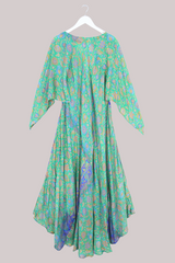 Goddess Pure Silk Dress - Jasmine Perfume Green - Size M/L