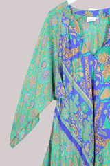 Goddess Pure Silk Dress - Jasmine Perfume Green - Size M/L