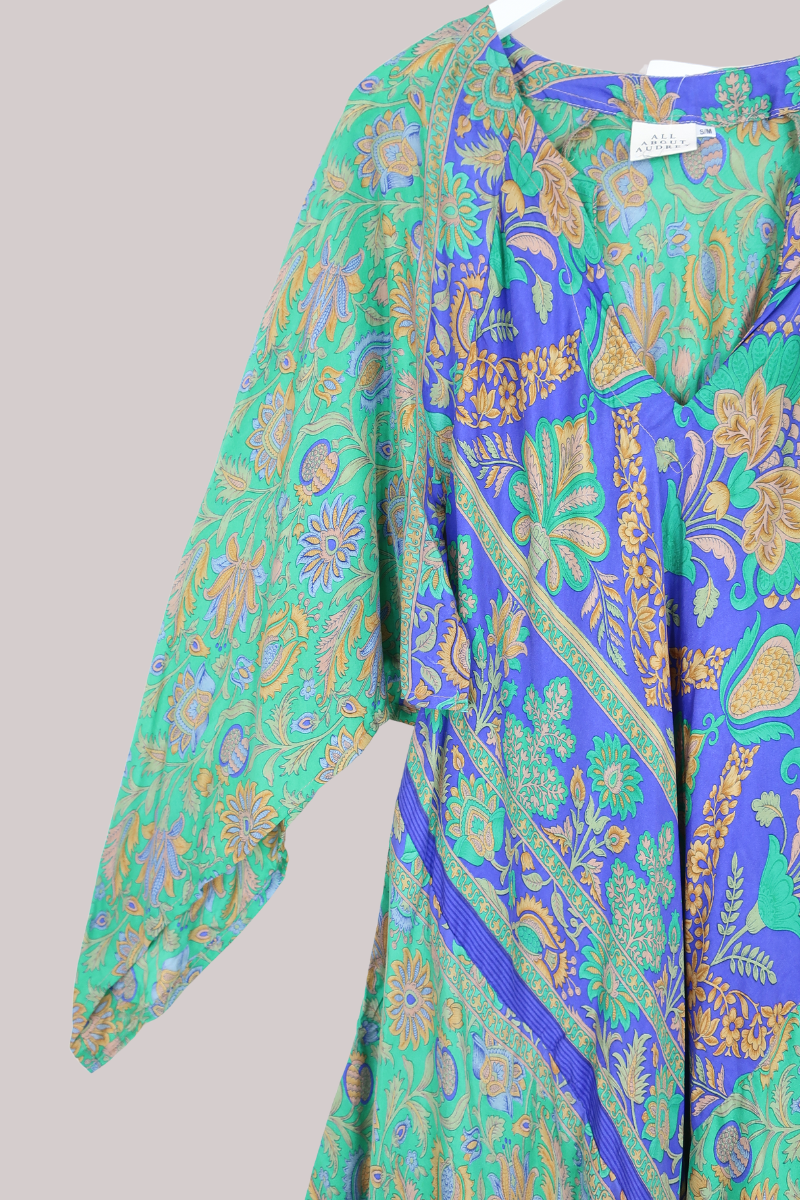 Goddess Pure Silk Dress - Jasmine Perfume Green - Size M/L