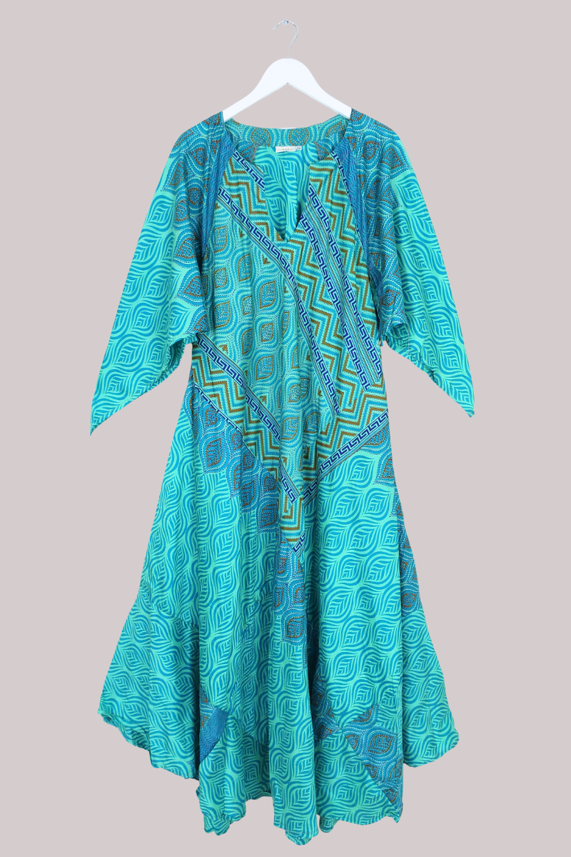 Goddess Pure Silk Dress - Du Lac Bleu - Size S/M