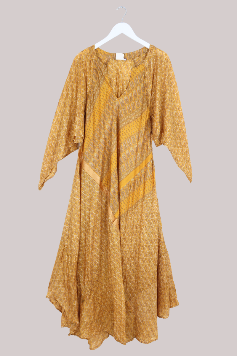 Goddess Pure Silk Dress - Sunflower Conservatory - Size M/L