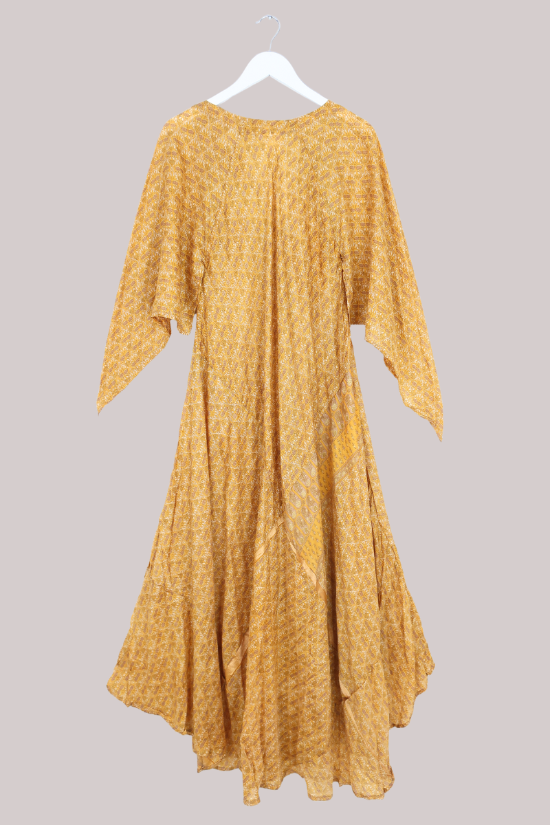 Goddess Pure Silk Dress - Sunflower Conservatory - Size M/L