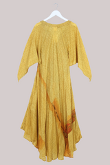 Goddess Pure Silk Dress - Sun-Seeker Yellow - Size L