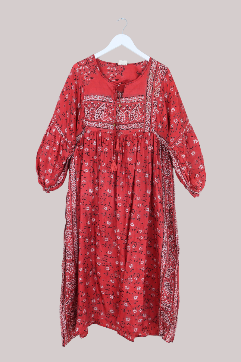 Daisy Vintage Cotton Maxi Dress - Ms Scarlet's Garden - Size XXL