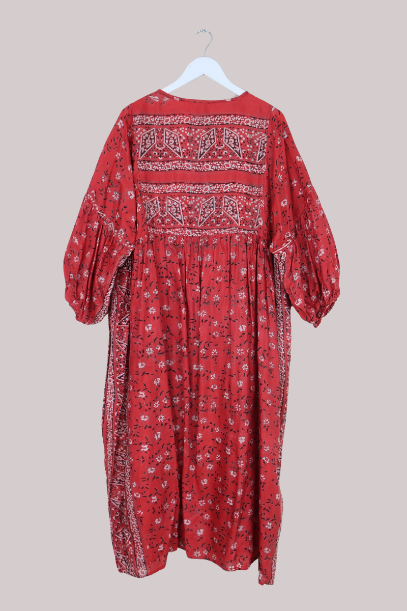 Daisy Vintage Cotton Maxi Dress - Ms Scarlet's Garden - Size XXL