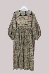 Daisy Vintage Cotton Maxi Dress - Lost Antique Floral - Size L/XL