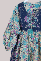 Daisy Vintage Cotton Maxi Dress - Flowers of the River - Size XS