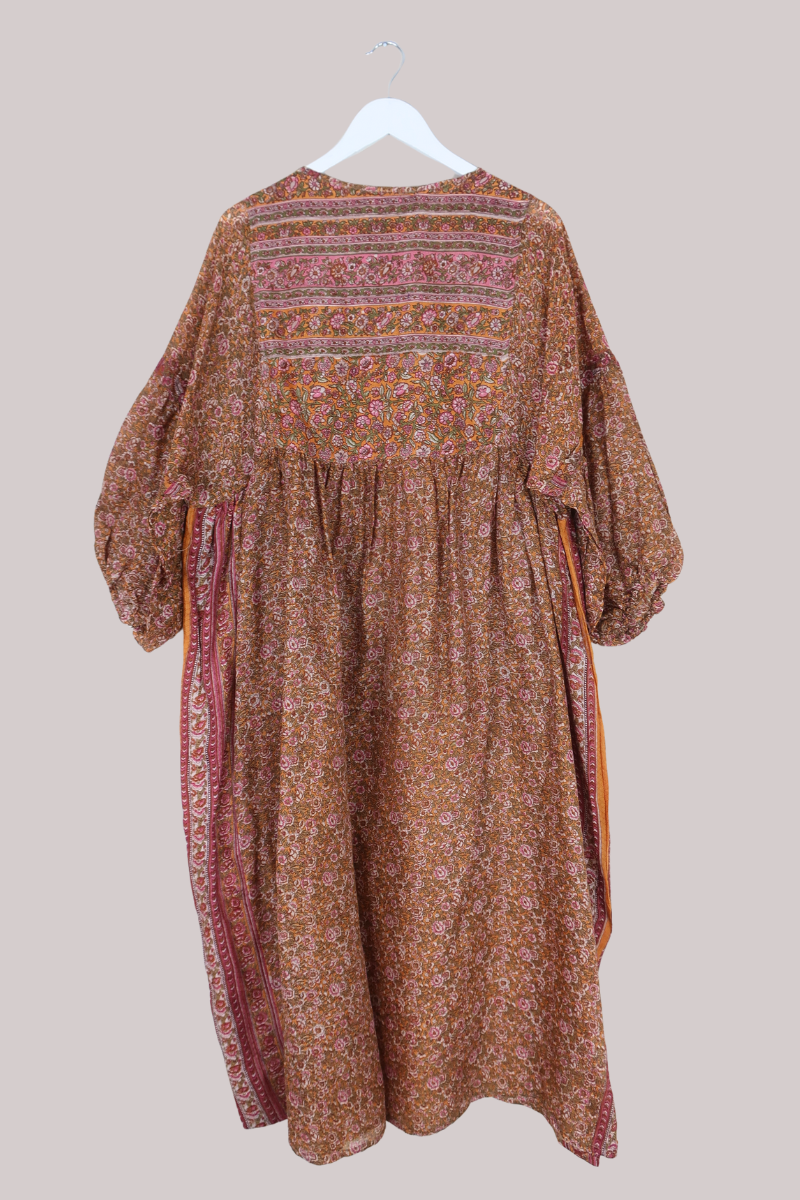 Daisy Vintage Cotton Maxi Dress - Last of the Summer Amber - Size XXL