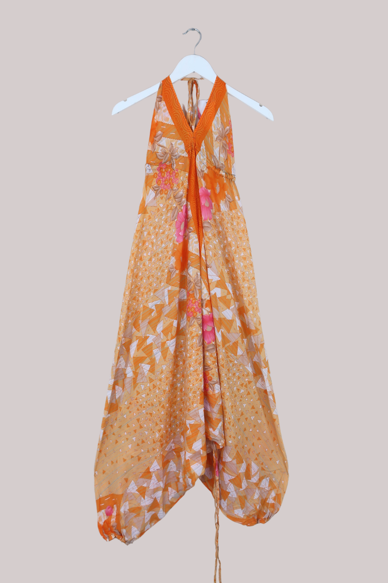 Medusa Harem Jumpsuit in Clementine Abstract Florals - Free Size M/L