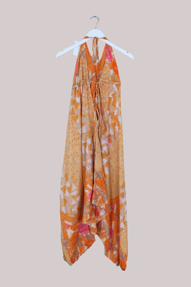 Medusa Harem Jumpsuit in Clementine Abstract Florals - Free Size M/L