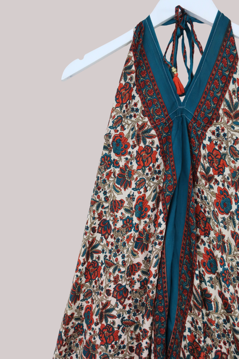 Medusa Harem Jumpsuit in Vintage Moroccan Florals - Free Size S/M