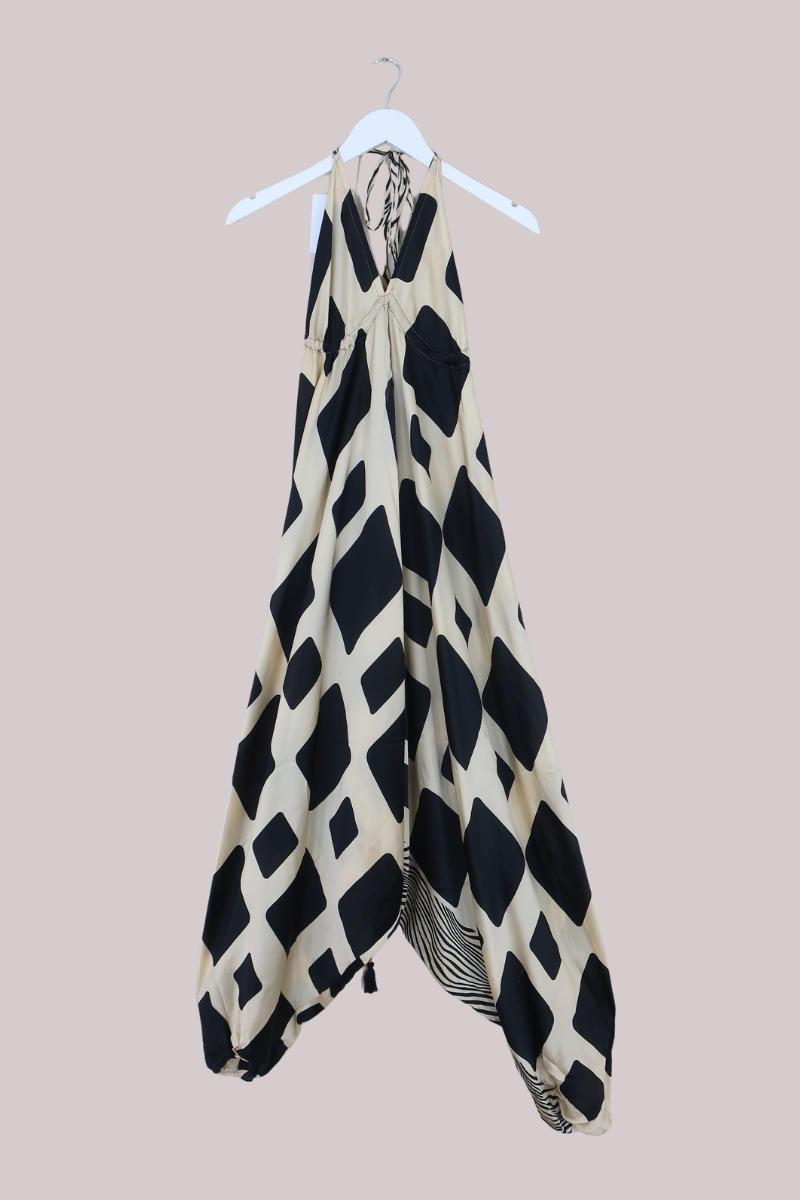 Medusa Harem Jumpsuit in Dominoes - Free Size S/M