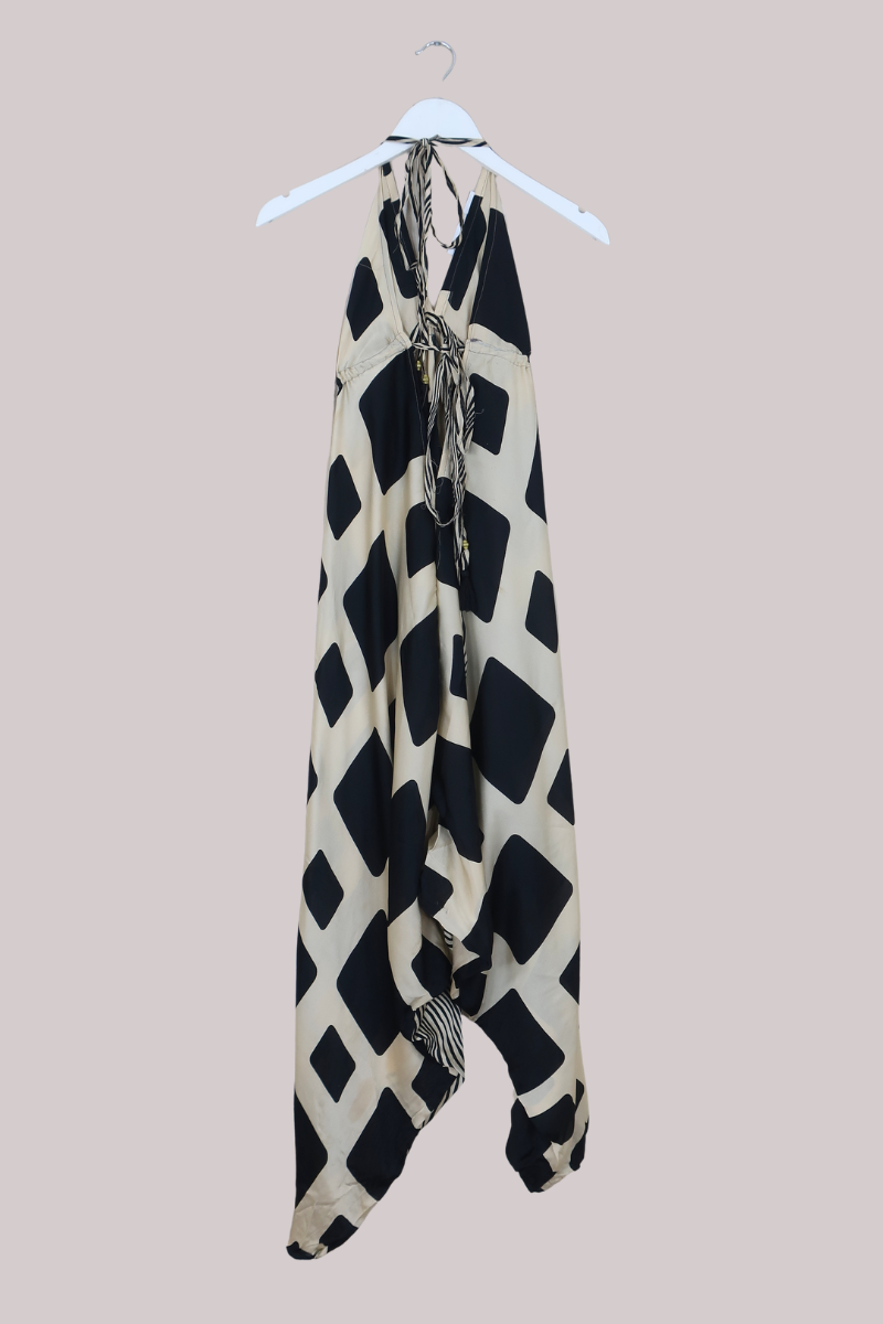 Medusa Harem Jumpsuit in Dominoes - Free Size S/M