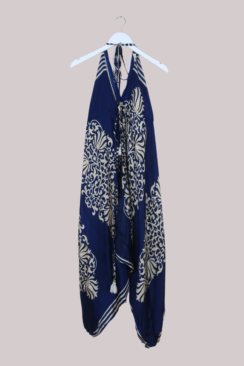 Medusa Harem Jumpsuit in Antique Navy - Free Size XL
