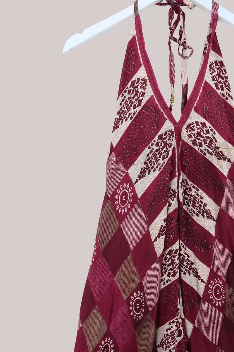 Medusa Harem Jumpsuit in Sangria Magenta Sun - Free Size L/XL