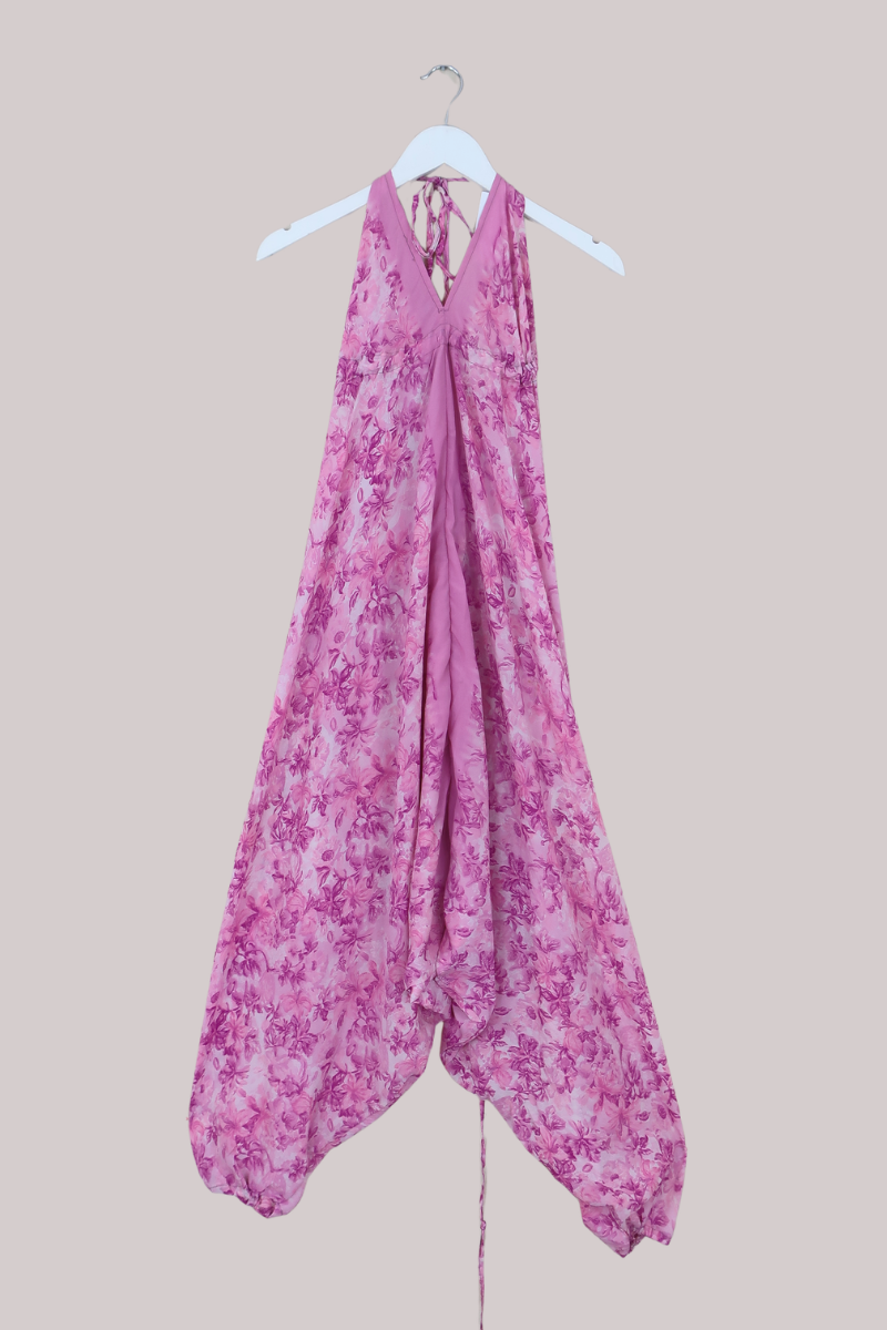 Medusa Harem Jumpsuit in Blooming Lilac Watercolour - Free Size M/L