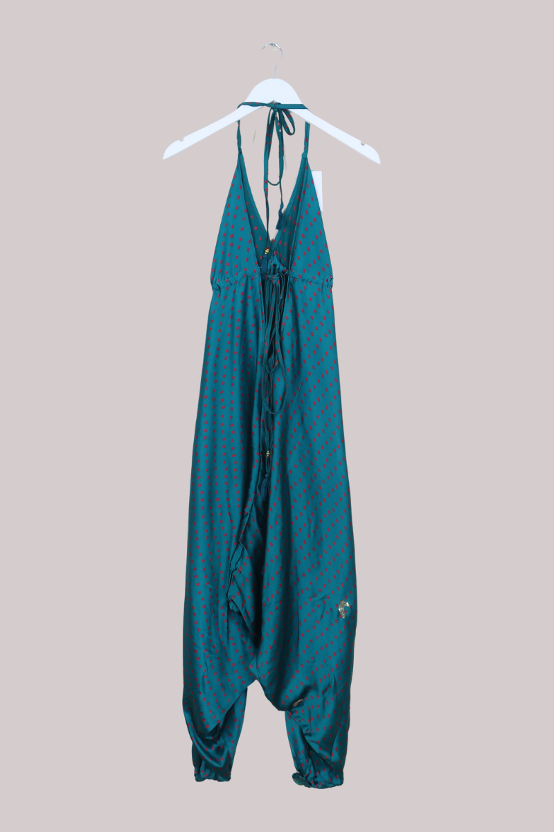 Medusa Harem Jumpsuit in Seafoam Teal - Free Size M/L
