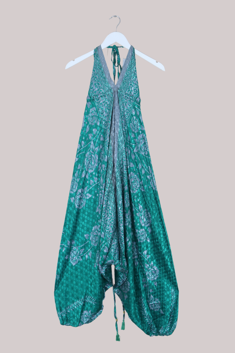 Medusa Harem Jumpsuit in Under The Teal Water - Free Size M/L