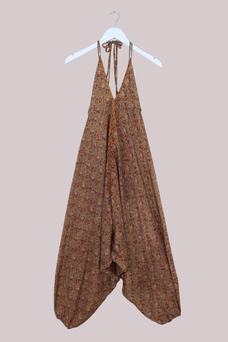 Medusa Harem Jumpsuit in Fire Island Florals - Free Size S/M
