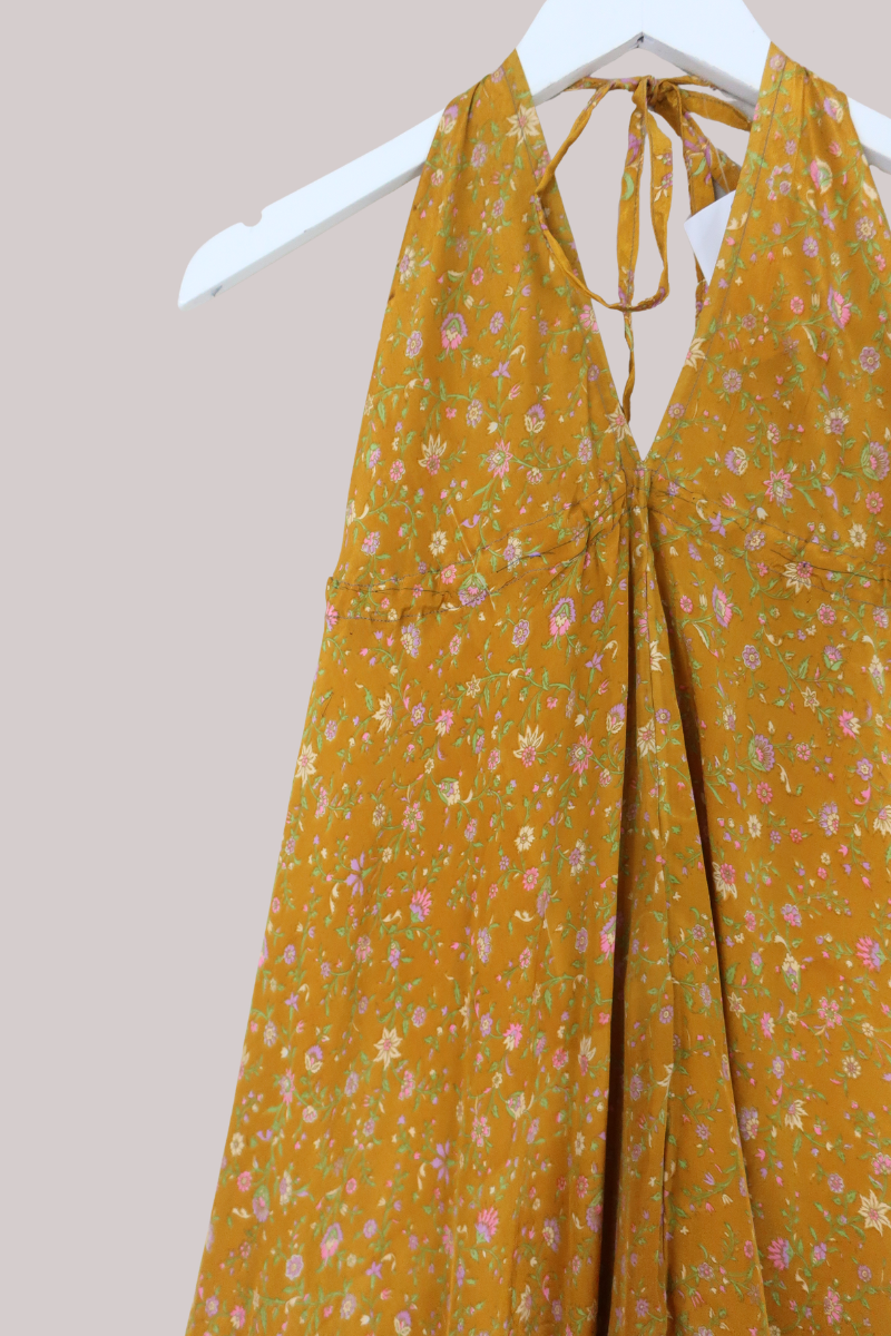 Medusa Harem Jumpsuit in Buttercup Ditsy Florals - Free Size L/XL