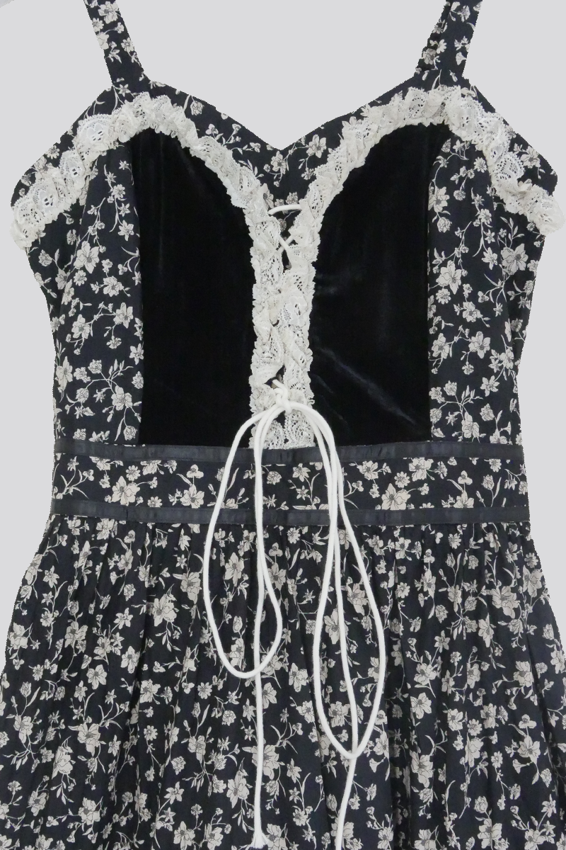 Darcy Maxi Dress in Gothic Galloway Black by All About Audrey