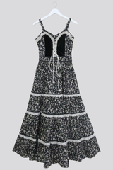 Darcy Maxi Dress in Gothic Galloway Black by All About Audrey