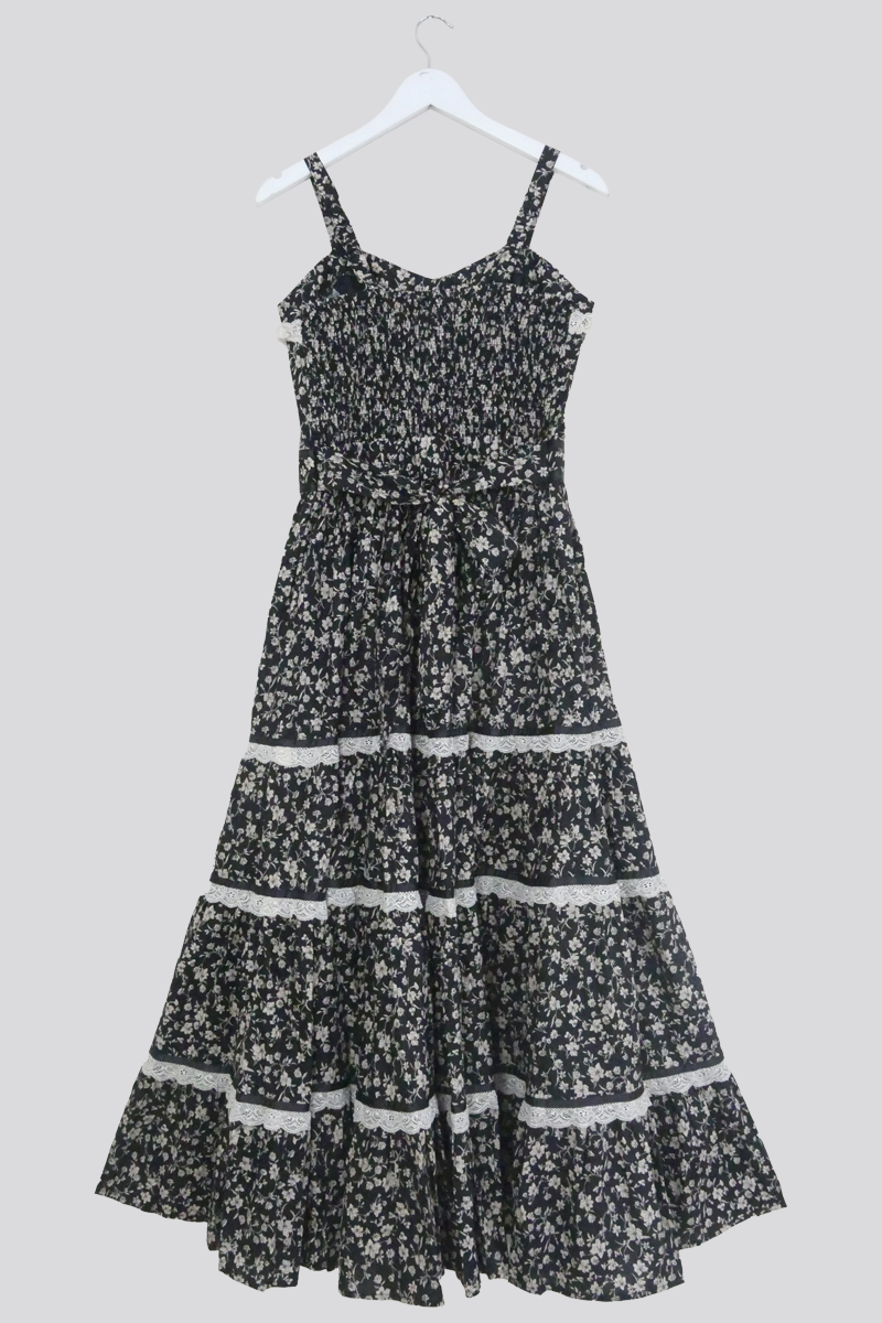 Darcy Maxi Dress in Gothic Galloway Black by All About Audrey