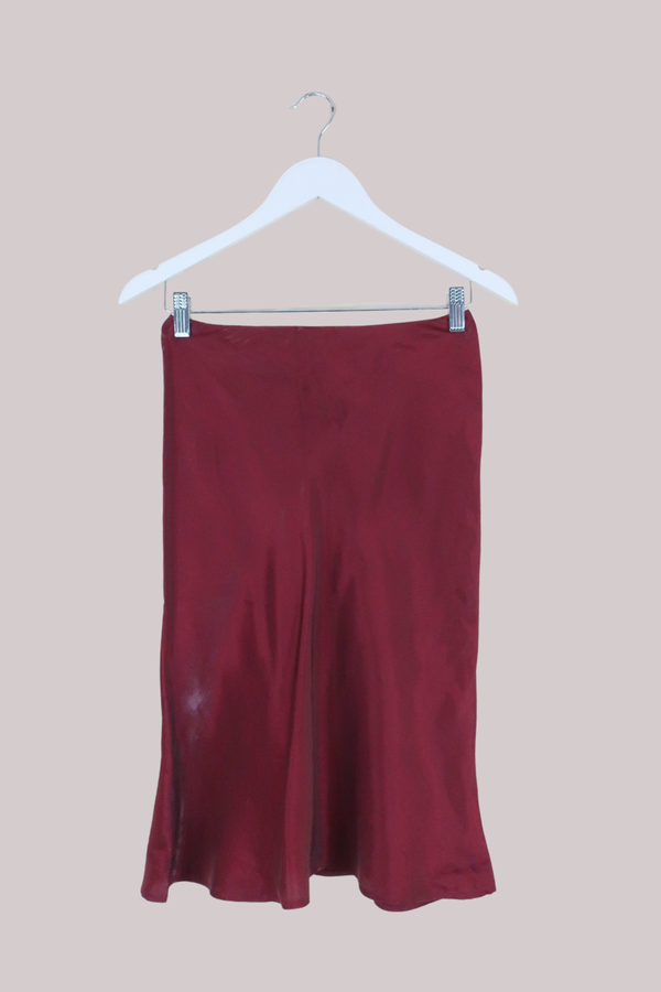 Vintage Skirt - Iridescent Maroon - Size XXS