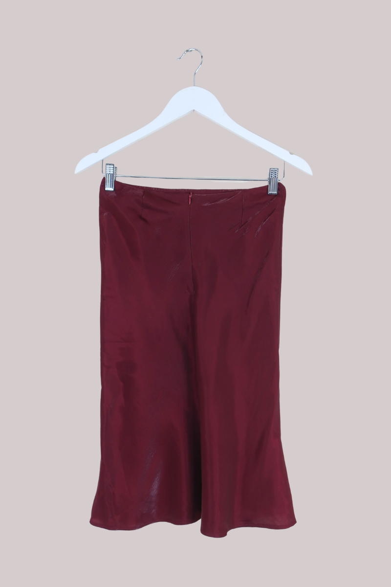 Vintage Skirt - Iridescent Maroon - Size XXS