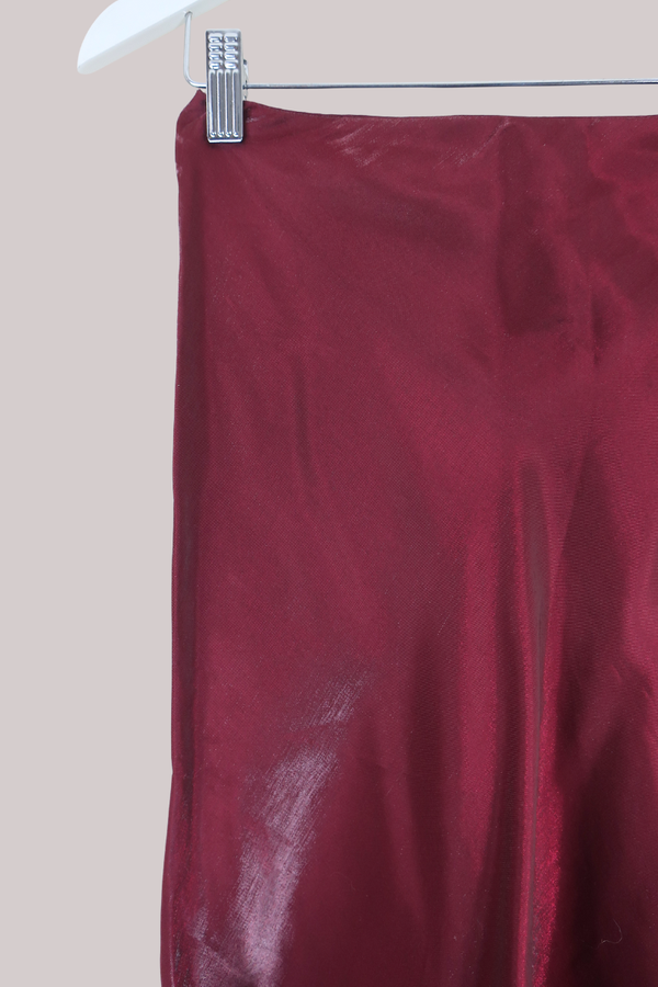 Vintage Skirt - Iridescent Maroon - Size XXS