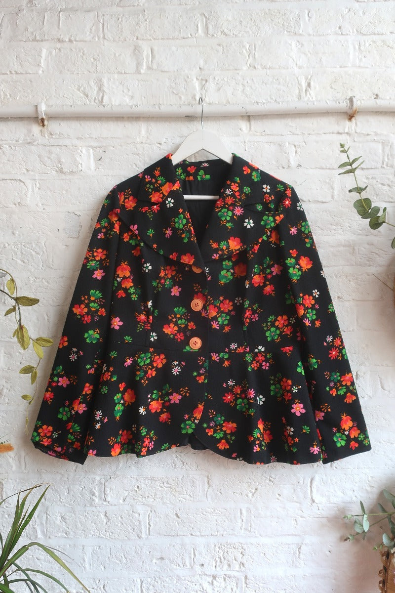 Vintage Flower Power Jacket - Size M/L by All About Audrey