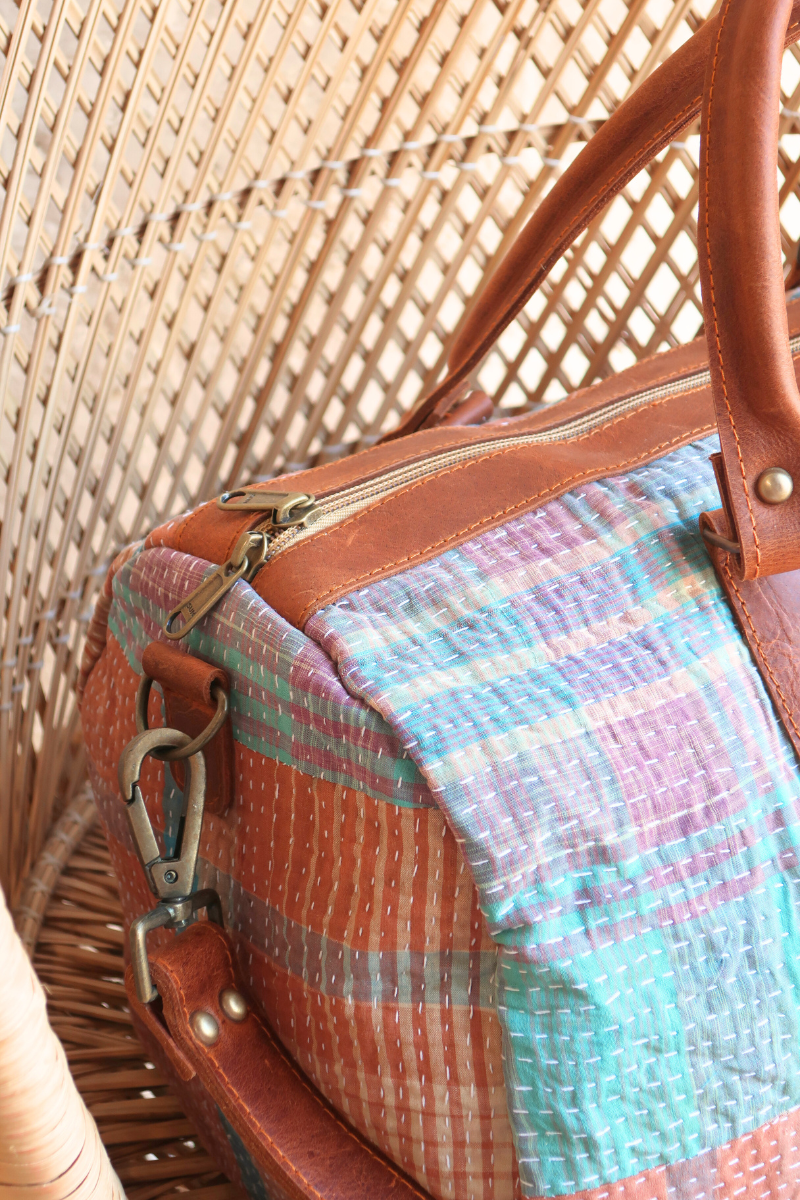 Vintage Kantha Holdall Bag in Amalfi & Morocco Patchwork