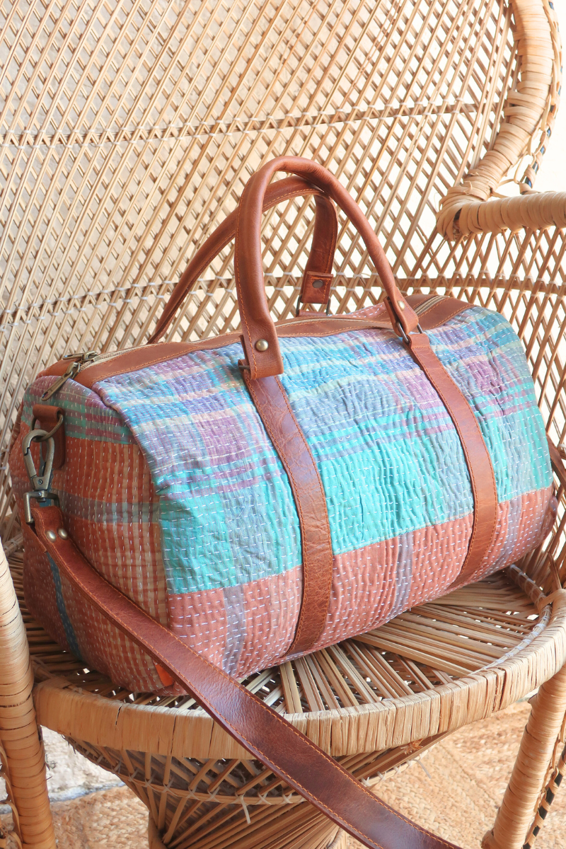Vintage Kantha Holdall Bag in Amalfi & Morocco Patchwork