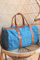 Vintage Kantha Holdall Bag in Aegean Stormy Sea