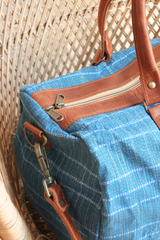 Vintage Kantha Holdall Bag in Aegean Stormy Sea