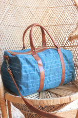 Vintage Kantha Holdall Bag in Aegean Stormy Sea