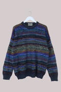 Vintage Knit Jumper in Agate Blue - Size XL