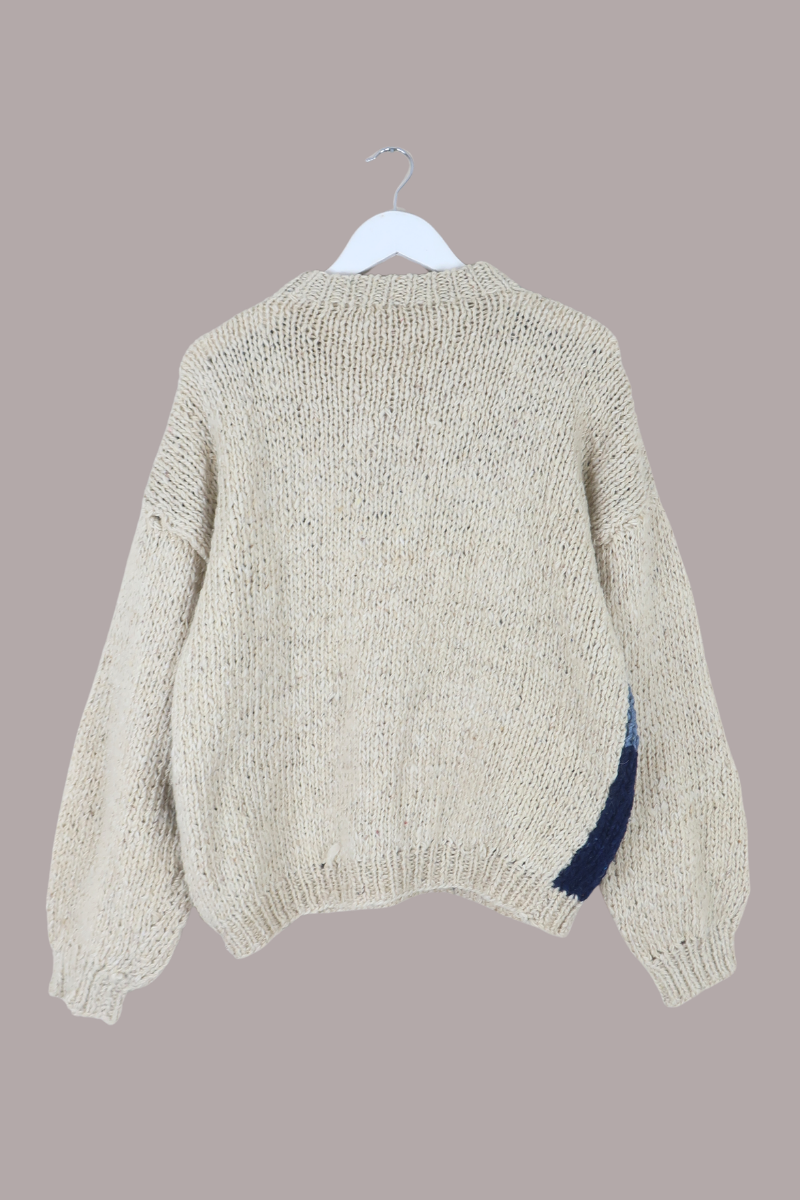 Vintage Knit Jumper in Coastal Grandma -  Size XL
