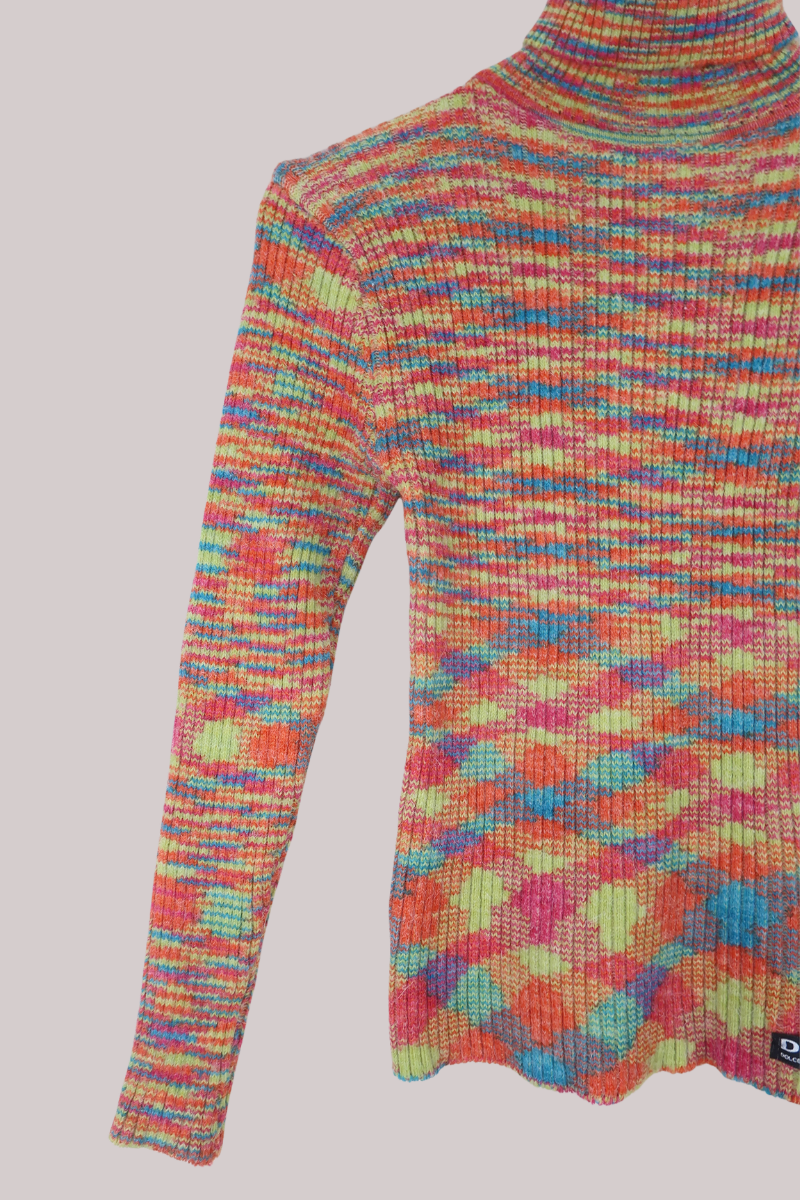 Vintage Knit Jumper in Dolce & Gabbana Confetti - Size XS