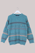Vintage Knit Jumper in Glacier Blue - Size M