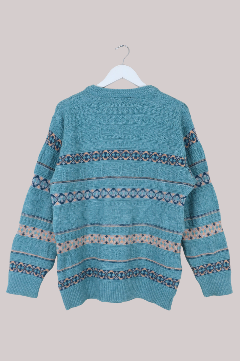 Vintage Knit Jumper in Glacier Blue - Size M