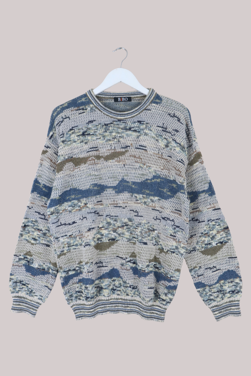 Vintage Knit Jumper in In The Alps - Size L