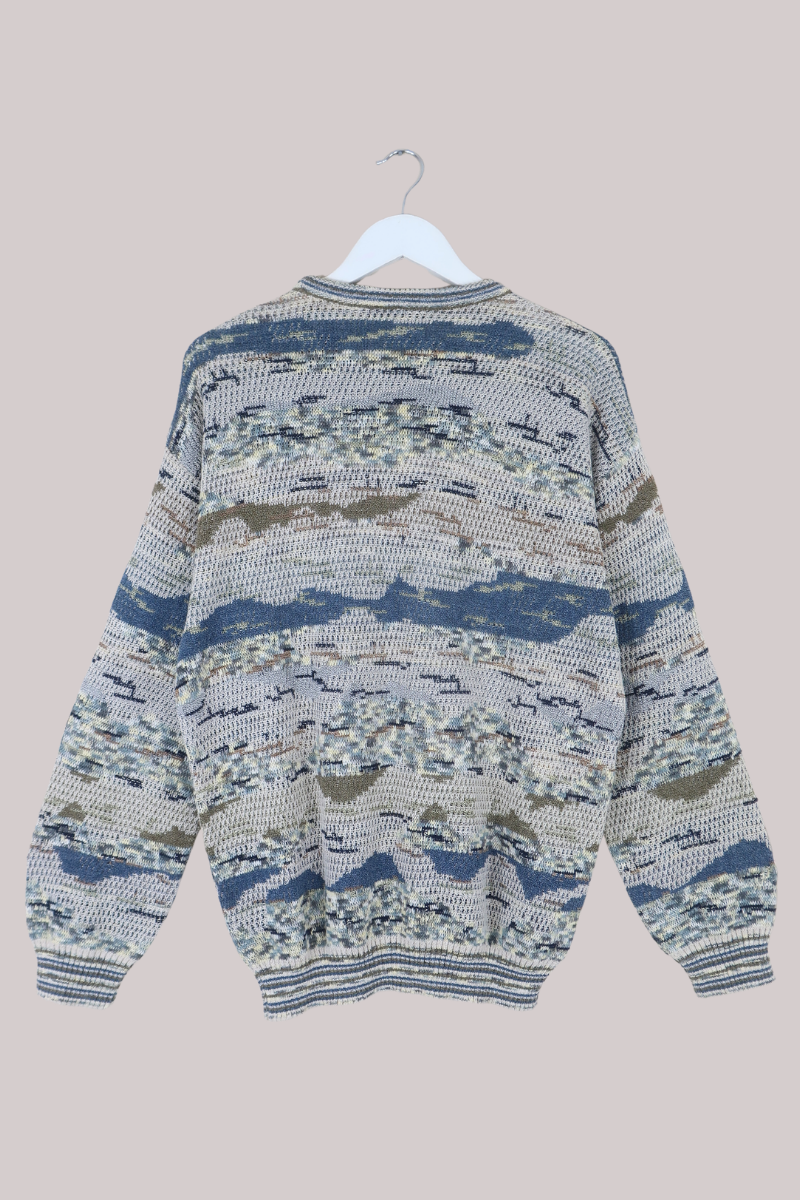 Vintage Knit Jumper in In The Alps - Size L