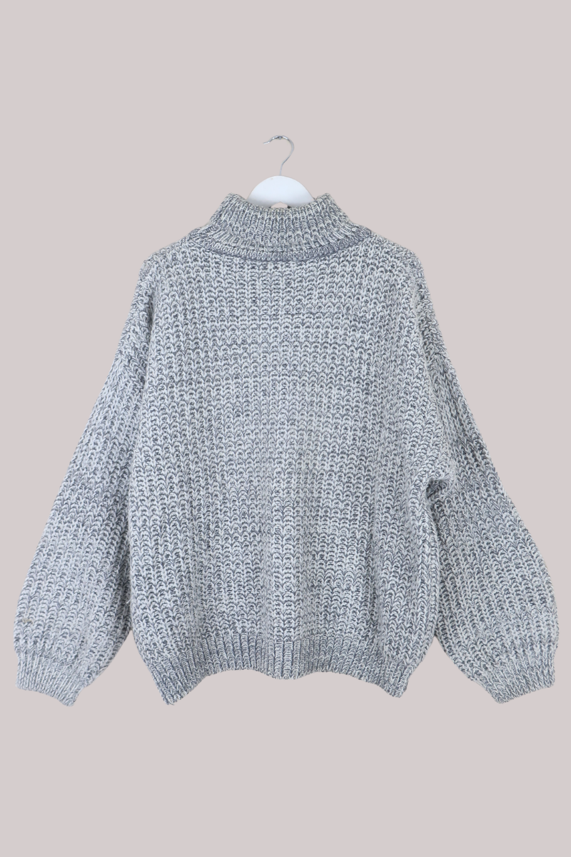 Vintage Knit Jumper in Pebble Grey - Size XL