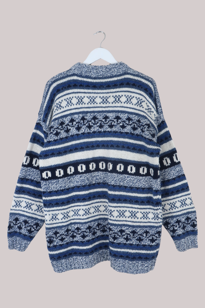 Vintage Knit Jumper in Santorini Blue - Size L