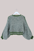 Vintage Knit Jumper in Tennis Court Green - Size S
