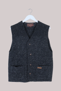 Vintage Knit Waistcoat in Speckled Ash Grey Marlboro Classics - Size L