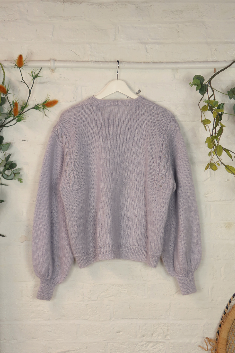 Vintage Knit Jumper - Icy Peacock - Size L